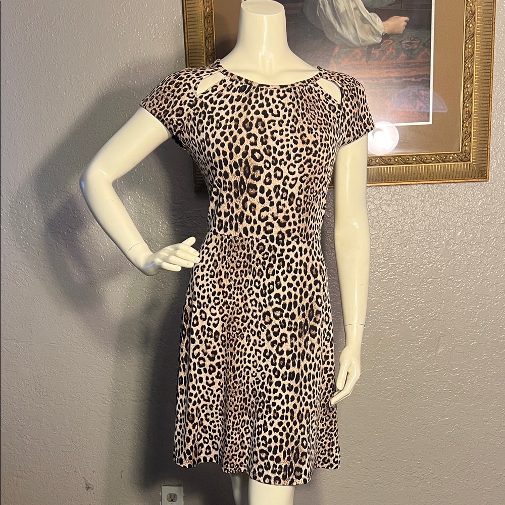 Michael Kors Leopard Print Mini Dress